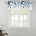 thumbnail image 2 of Tie Up Valances for Windows, Blue Leaves Adjustable Valance Curtains Window Treatment for Living Room/Bedroom Windows, Summer Botanical Rod Pocket Kitchen Curtains & Drapes 42x12 Inch, 2 of 9
