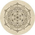 thumbnail image 1 of Ahgly Company Machine Washable Indoor Round Transitional Moccasin Beige Area Rugs, 3' Round, 1 of 7