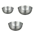thumbnail image 2 of Stainless Bowls, Stainless Steel Mixing Bowls, Metal Construction, Mixing Bowls Stainless Steel, Food Prep Bowls, Prepping ingredient Holding, Holiday Baking, Assorted Sizes, 3 Pc, 2 of 6