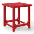 thumbnail image 5 of WestinTrends Outdoor 18" HDPE Square Adirondack Patio Side Table, Red, 5 of 16