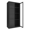 thumbnail image 3 of YODOLLA Display Cabinet with Acrylic Glass Doors Storage Cabinets with Adjustable Shelves Pantry Storage Cabinet  Metal Curio Cabinet for Living Room Office and Kitchen, Black, 3 of 11