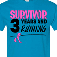 thumbnail image 4 of Inktastic Breast Cancer Survivor 3 Years and Running with Pink Ribbon T-Shirt, 4 of 5