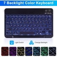 thumbnail image 4 of Backlit Keyboard Case for Samsung Galaxy Tab A8 10.5 2022 Smart Soft Case with Bluetooth Keyboard for Galaxy Tab A8 10.5" SM-X200/X205/X207 Detachable Wireless Keyboard Tablet Cover, 4 of 7