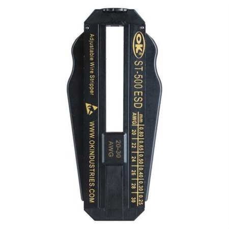UPC: 0811490011731 | OK INDUSTRIES ST-500ESD 4 in ESD Safe Adjustable Wire Stripper 20 to 30 AWG