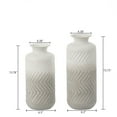 thumbnail image 6 of LuxenHome Set of 2 Gray and White Metal Bottle Vases, 6 of 10