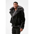 thumbnail image 6 of Jordan Craig Men El Jefe Shearling Moto Jackets (New Black), 6 of 6