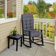thumbnail image 2 of BPS Outdoor Patio Rocking Chair Cushion, Waterproof Fade-Resistant High Back Cushions, Tufted Pads with Ties, Set of 2, Dark Gray, 2 of 8
