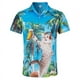 thumbnail image 5 of Camisas hawaianas con estampado 3D de dinosaurios y gatos divertidos para hombre, camisas hawaianas de manga corta con botones para vacaciones tropicales, ropa de calle, 5 of 5