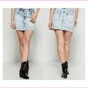 Jessica Simpson Infinite High-Waisted Acid Wash Denim Skirt Size 30