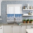 thumbnail image 6 of Half Window Curtain 36 Inches Long, Clouds Window Treatment Curtain Drapes, Blue White Sky Natural Landscape Small Tier Curtains for Bathroom Over Sink, 27.5"x36", 2 Panels, 6 of 7