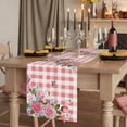 thumbnail image 2 of Table Runners 72 Inches Long Dress Scarves, Pink Spring Floral Farmhouse Kitchen/Dining Table Runner, Coffee Tablerunners, Watercolor Flowers Butterfly Checkered 16x72 Inch, 2 of 9