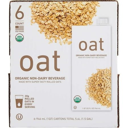 Organic Non-Dairy Oat Beverage 32 Ounce (Pack of 6)