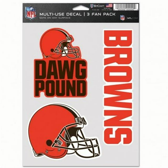 Wincraft NFL Cleveland Browns Decal Multi Use Fan - Pack of 3