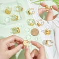 thumbnail image 2 of 10pcs DIY Golden Round Cuff Ring Making Kit with 201 Stainless Steel Bases and Glass Cabochons, 2 of 4