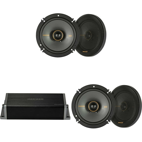 Kicker 47KEY2004 4-Channel DSP Smart Amp w/ (2) 51KSC6504 6.5" Audio Upgrade Bundle