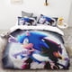 thumbnail image 2 of Juego de edredón de 3 piezas con estampado digital 3D de Sonic Boy, suave, 100 % poliéster, tamaño king, para adolescentes, regalo para dormitorio, 2 of 5