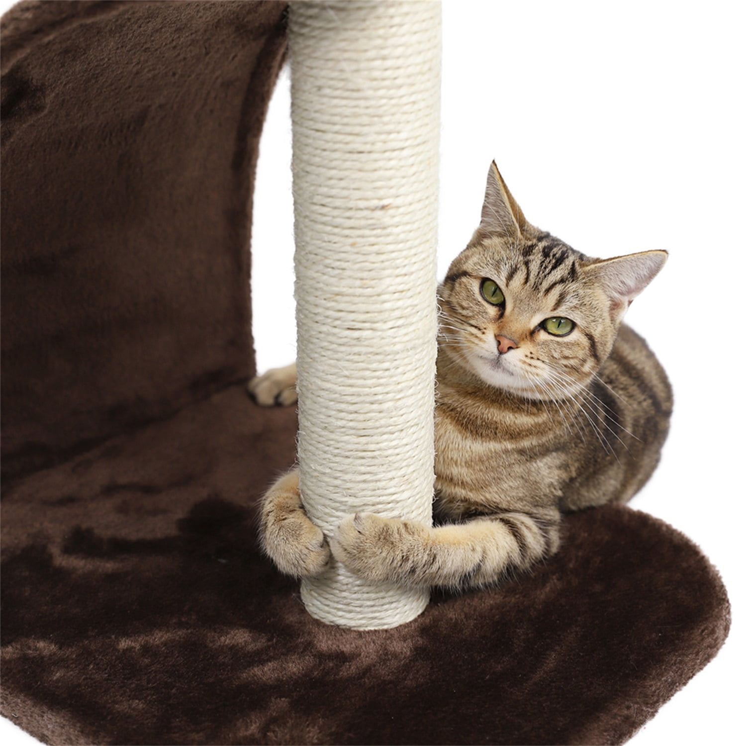 Pefilos 25" Cat Scratching Post, Sisal Rope Scratcher Tree with Hammock and Dangling Ball, Multi-level Cat Tree for Kittens and Adult Cats, Blue Pefilos 25" Cat Scratching Post, Sisal Rope Scratcher Tree with Hammock and Dangling Ball, Multi-level Cat Tree for Kittens and Adult Cats, Blue