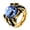 Blue gemstone gold, variant on Men's Stainless Steel Gothic Punk Round Eye Gemstone Ring Biker Crystal for Mens Party Gifts Purple Gemstones Silver Size 8