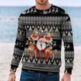 thumbnail image 2 of SRZYMJ Christmas Sweatshirts for Men Funny Crew Neck Pullover Long Sleeve Shirts with Christmas Print Tops Sweater, 2 of 7
