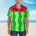 thumbnail image 5 of Watermelon Men'S 3d Print Casual Button Down Shirts, Novelty Hawaiian Short Sleeves M, 5 of 7