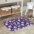 thumbnail image 7 of Rateoe mushroom colorful Skull star Pattern Flannel Door Mat Indoor Outdoor Entrance, Waterproof All-Weather Doormat,Fade Resistant, Low Profile Entryway Mat 16x24in, 7 of 7