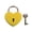 Yellow, variant on Godderr Small Vintage Metal Heart Shaped Padlock Mini Lock with Keys,Assorted Colors 2.3x1.7in