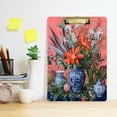 thumbnail image 2 of FORMRS Acrylic Clipboard with Low Profile Clip Standard A4 Letter Size, 12.5" x 9", Orange Vibrant Flowers, 2 of 8