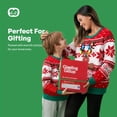 thumbnail image 2 of Joyfy Kids Light Up Ugly Christmas Sweater, Red and White Long Sleeve Knit Pullover with LED Reindeer for Boys and Girls Christmas Holiday Party Outfit, 2 of 8