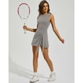 thumbnail image 6 of FITOP Womens Tennis Dress Sleeveless Wrap Skirt Athletic Dress with Built in Shorts Golf Dress Workout Rompers, 6 of 9