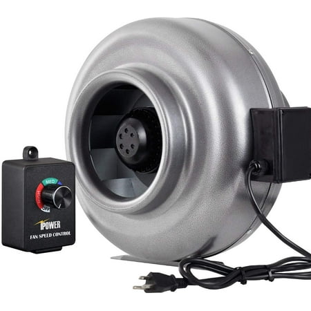 

iPower 8 750 CFM Duct Inline HVAC Exhaust Blower Ventilation Fan W/Controller Grey