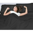 thumbnail image 6 of Clara Clark Premier 1800 Microfiber Collection 3-Line Bed Sheet Set, Cal King Size, Black, 6 of 8