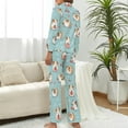 thumbnail image 3 of Top-kevin Cute Sea Fish Women's Long-Sleeve Shirt And Full-Length Bottom Pajama Set, 3 of 12