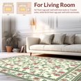 thumbnail image 2 of Flatwoven High Traffic Area Rug, Charming Vintage Floral Ensemble, Non Slip, Stain Resistant, Washable Area Rugs for Living Room, Bedroom(Ivory, 4X6), 2 of 8