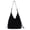 Black, variant on HUISZJ Retro Suede Shoulder Bag, PU Leather Slouchy Handbag, Large Capacity Tote Bag for Women Travel Work (Black)