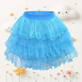 thumbnail image 2 of Fgnfyis Girls Carnival Dance Performance Tutu Skirt Layered Flared Ballet Recital Twirling Party Wear with Satin Waistband for Children Sky Blue 10-11 Years, 2 of 3