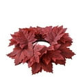 thumbnail image 2 of RXMEKW Halloween Decorations Halloween Maple Leaf Wreath Candlesticks: Simulated Leaf Ring Decorations, 2 of 5