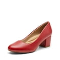 thumbnail image 1 of Zapatos de Tacón para Mujer DREAM PAIRS Talla 7.5 Tacones Gruesos Rojos, 1 of 8