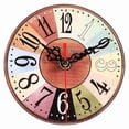 thumbnail image 1 of Vintage Round MDF Clock - -use Tabletop/Wall Mounted Decorative Timepiece with Fashionable Patterns, Eco-friendly & Safe, Battery-Operated (1x AA Battery Not Included), Ideal for Bedroom, Living, 1 of 7