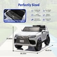 thumbnail image 4 of Xuanlur 24V 7AH Ride on Toys for Big Kids, Licensed LEXUS LX600 2 Seater 110W Motor Ride on Cars w/Remote Control, 4-Wheel Suspension, LED, Music, Power Display, Electric Car for Boys Girls, White, 4 of 7