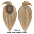 thumbnail image 2 of Benehair Real Hair Clip In Extensions 13cm*15cm Clip In Hairpiece Silk Base With Bang Topper Toupee Wiglet Top Hair Piece 130% Density New 6"-22" Highlight, 2 of 11