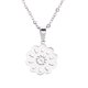thumbnail image 4 of Hombres mujeres joyas de plata de acero inoxidable flor colgante collar de cadena Sunnimix Collar de la manera de los hombres, 4 of 4