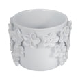 thumbnail image 6 of Ceramic Floral Planter for Home Decor - Decorative Flower Pot for Outdoor and Indoor Plant Styling - Ideal Plant Pot for Entryway Table, Patio Display, and Living Room Decor - 6", White, 6 of 10