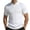 White, variant on Men's Jacquard Knit Golf Shirt Short Sleeve Johnny Collar Business Casual Lightweight Wrinkle Free Top for Work to Weekend