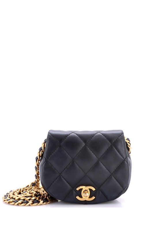 Pre-Owned Coco Mail Clutch with Chain Quilted Calfskin Mini By Rebag