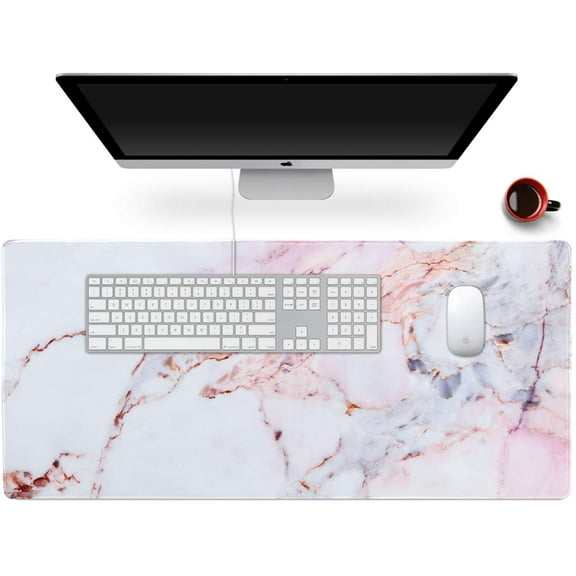 Desk Mat, Extended Gaming Mouse Pad Keyboard Laptop Mousepad with Stitched Edges Non Slip Base, Desk Pad for Office and Home