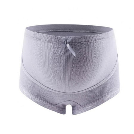 

Xmarks Women s Maternity Solid Ribbed Knit Stretch Briefs High Waist Panty Underpants Gray XL