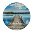 thumbnail image 4 of Orinice Wooden Dock Round Table Cover Stain Resistant Washable Indoor Outdoor Tablecloth Kitchen Dining Wedding Parties Waterproof Fabric 100% Polyester 31-35, 4 of 8