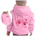 thumbnail image 3 of HUITKMM Girls Casual Loose Fit Cute Printed Long Sleeve Hooded Sweatshirt for Sporty Kids 1733, 3 of 4