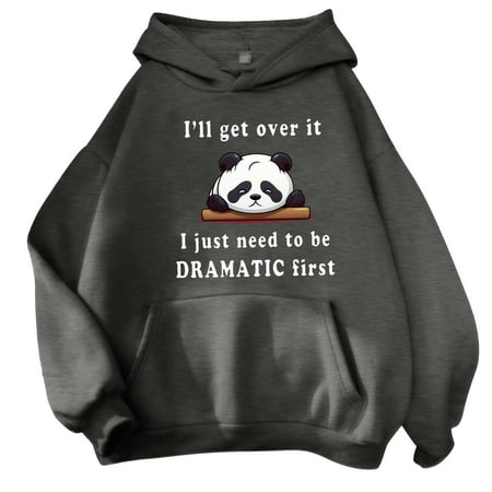 

WUDATI Oversized Hoodie for Teen Girls Cute Panda Graphic Drawstring Hooded Sweatshirt Loose Fit Comfortable Trendy Pullover Ideal for Fall and Winter Perfect for Casual Wear or Halloween Pair