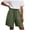 AG, variant on Women's Bermuda Long Shorts Summer 8'' High Waisted Casual Short Elastic Drawstring Pull On Short with Pocket (White, L)